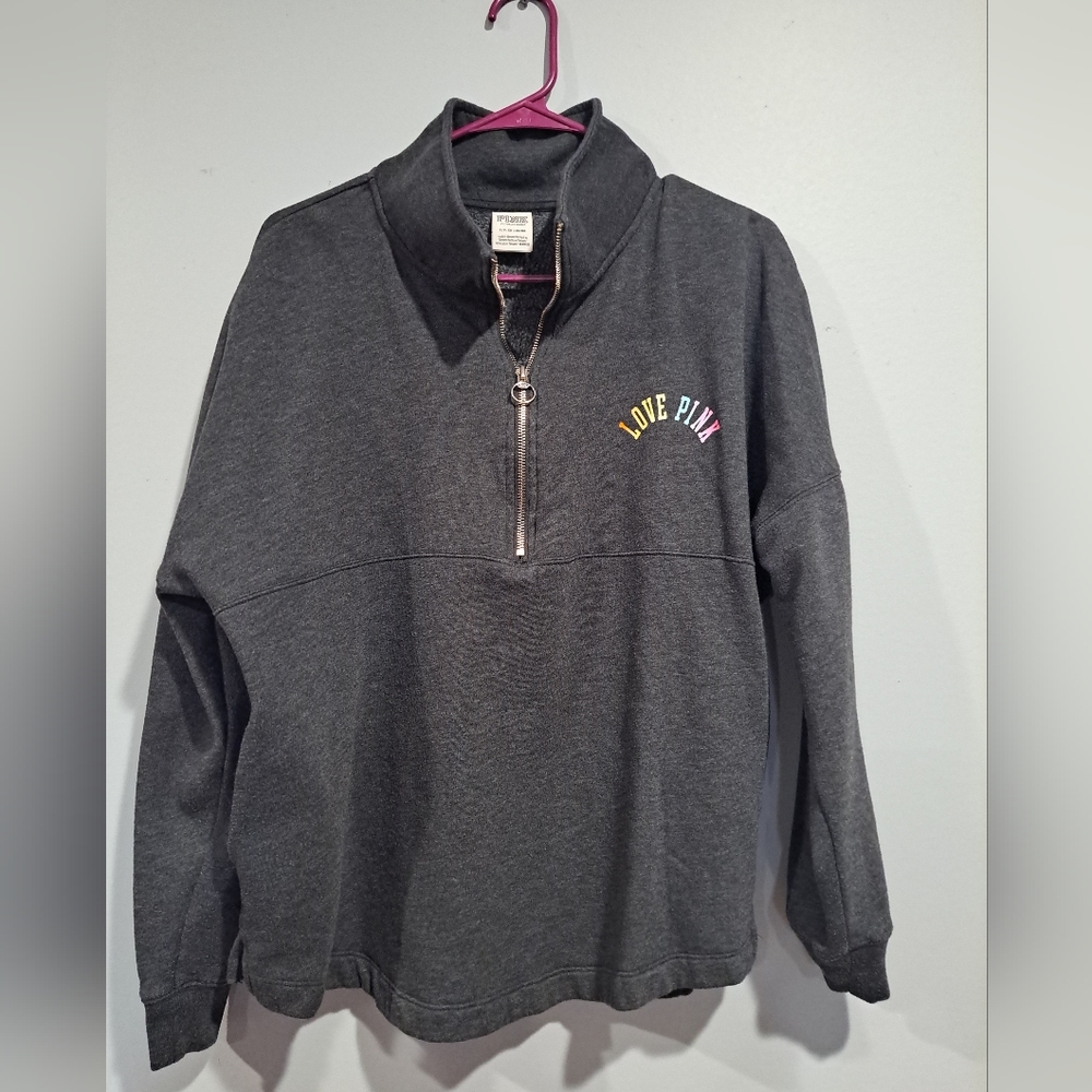 PINK quarter zip hoodie